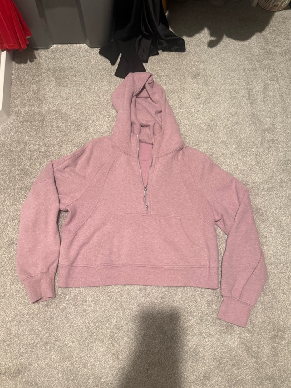 Lululemon scuba Half-Zip Hoodie Pullover heather pink M/L